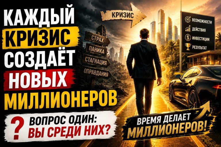 Каждый кризис создаёт новых миллионеров. Вопрос один: вы среди них?