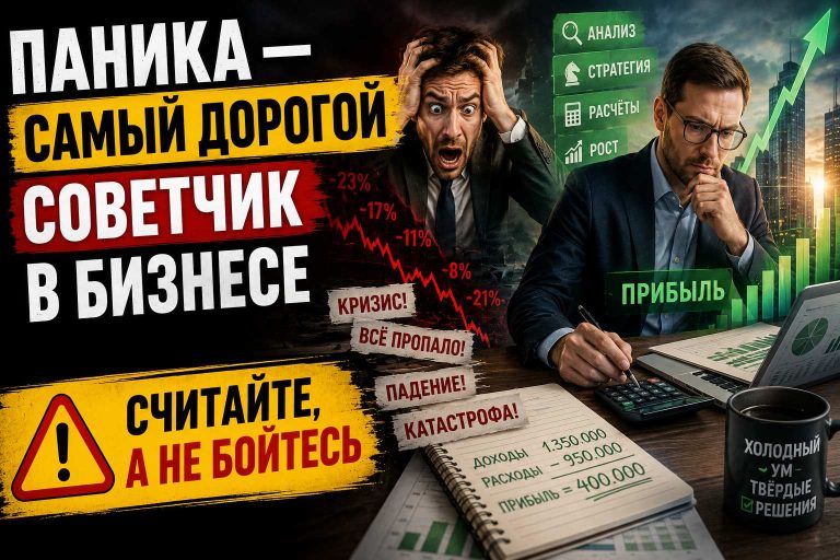 Паника — самый дорогой советчик в бизнесе. Считайте, а не бойтесь