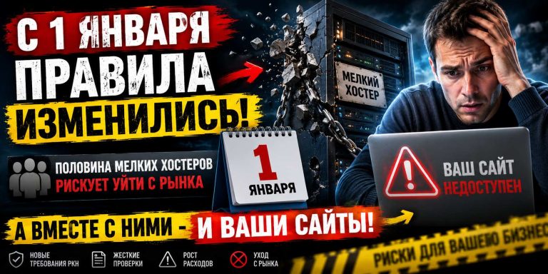 С 1 января правила изменились: половина мелких хостеров рискует уйти с рынка — а вместе с ними и ваши сайты