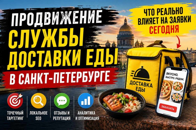 Продвижение службы доставки еды в Санкт-Петербурге: что реально влияет на заявки сегодня