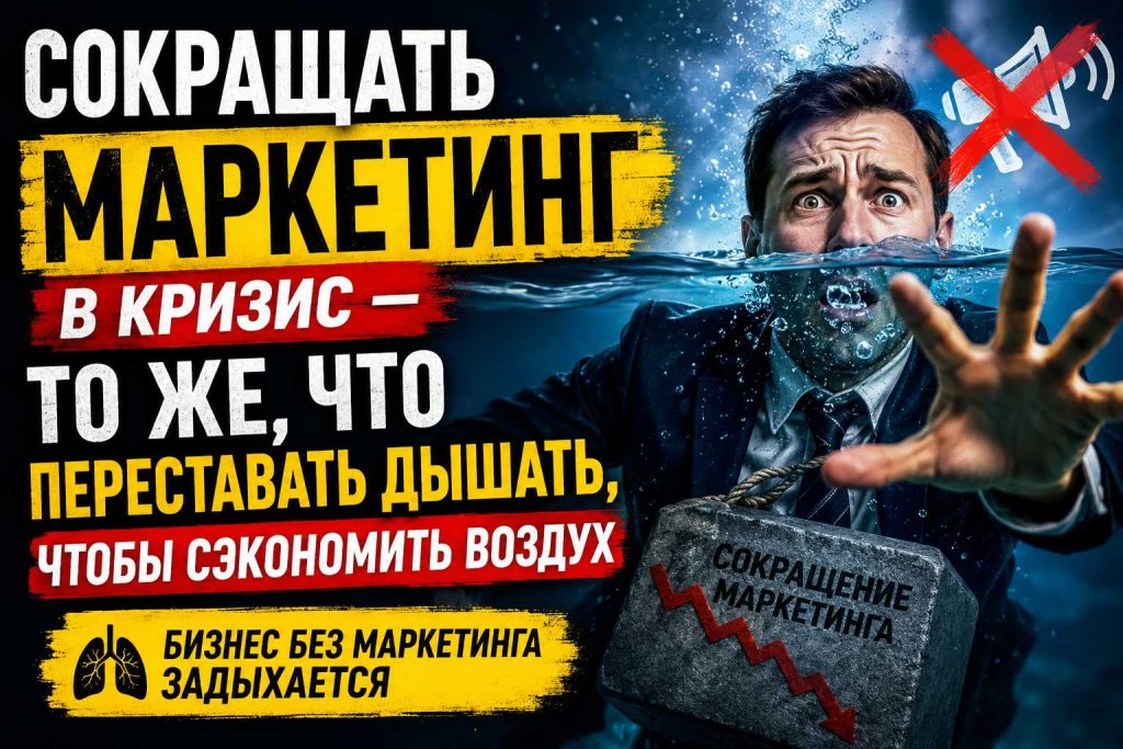 Сокращать маркетинг в кризис — то же, что переставать дышать, чтобы сэкономить воздух