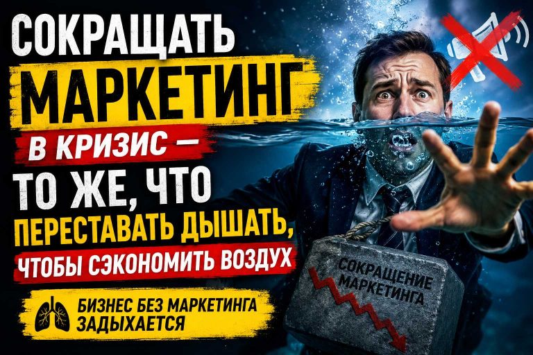Сокращать маркетинг в кризис — то же, что переставать дышать, чтобы сэкономить воздух