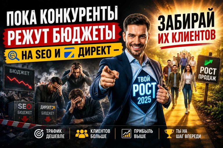 Пока конкуренты режут бюджеты на SEO и Директ — забирай их клиентов