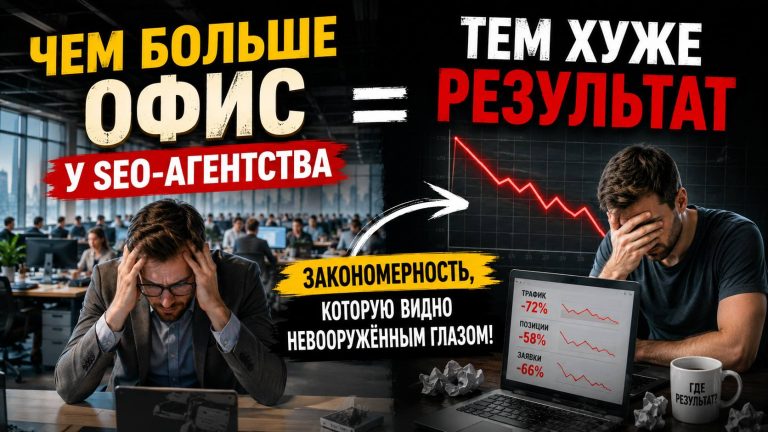 Чем больше офис у SEO-агентства, тем хуже результат. Закономерность, которую видно невооружённым глазом