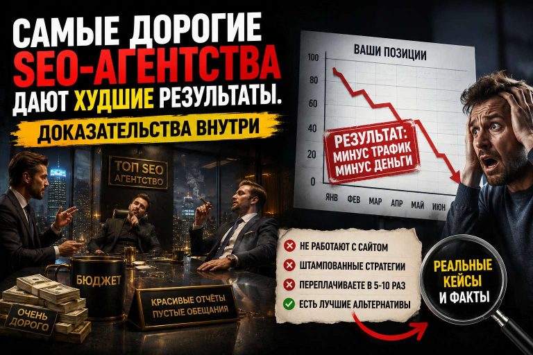 Самые дорогие SEO-агентства дают худшие результаты. Доказательства внутри