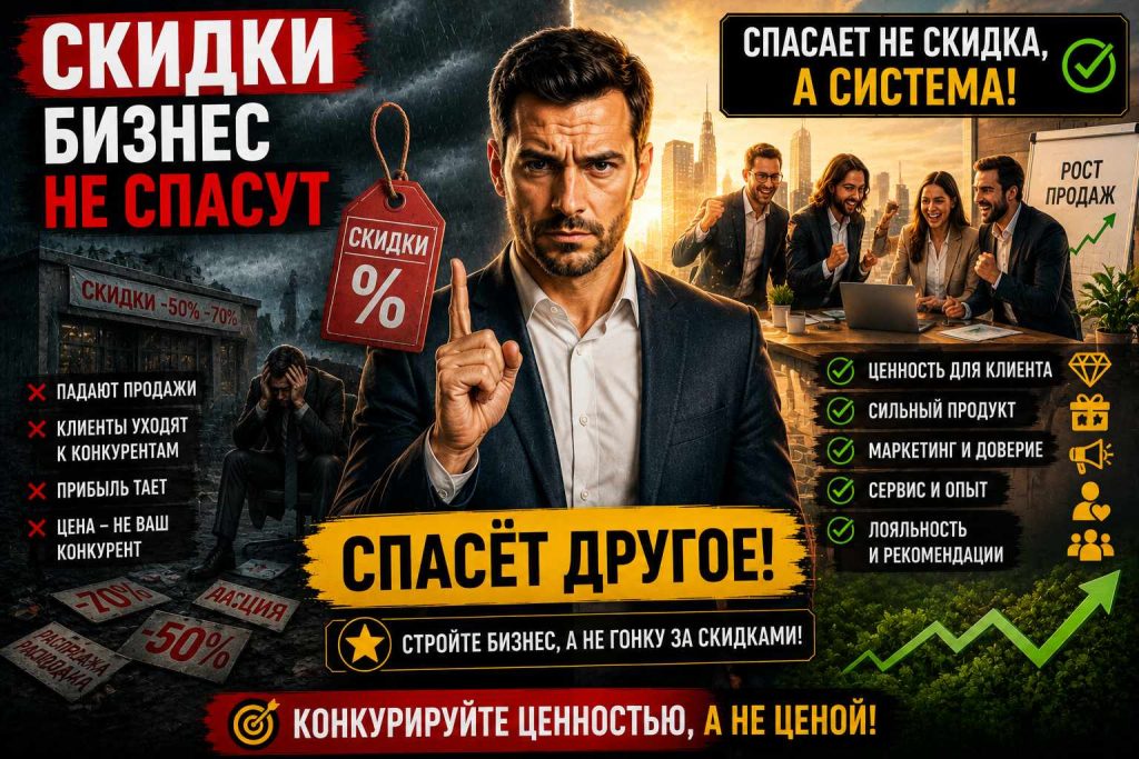 Скидки бизнес не спасут. Спасёт другое