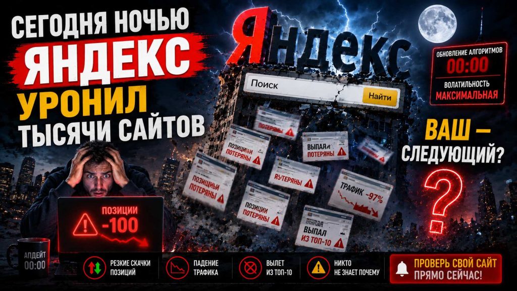 Сегодня ночью Яндекс уронил тысячи сайтов. Ваш — следующий?