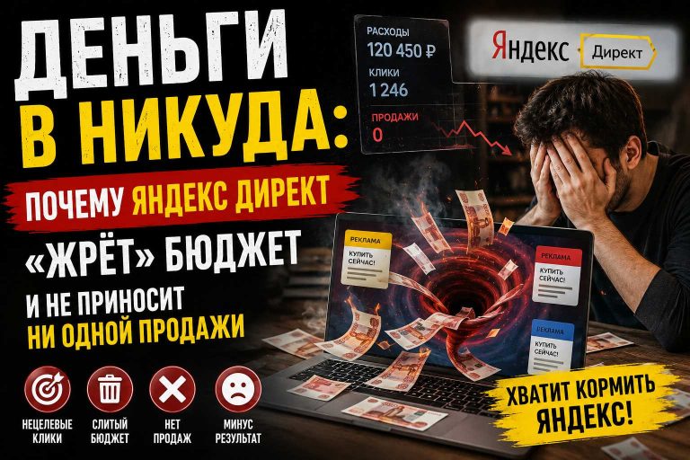 Деньги в никуда: почему Яндекс Директ «жрёт» бюджет и не приносит ни одной продажи