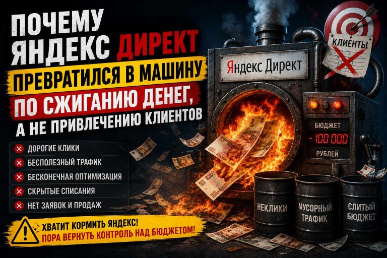 Почему Яндекс Директ превратился в машину по сжиганию денег, а не привлечению клиентов