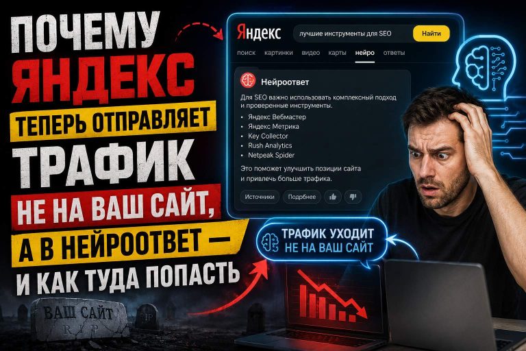 Почему Яндекс теперь отправляет трафик не на ваш сайт, а в нейроответ — и как туда попасть