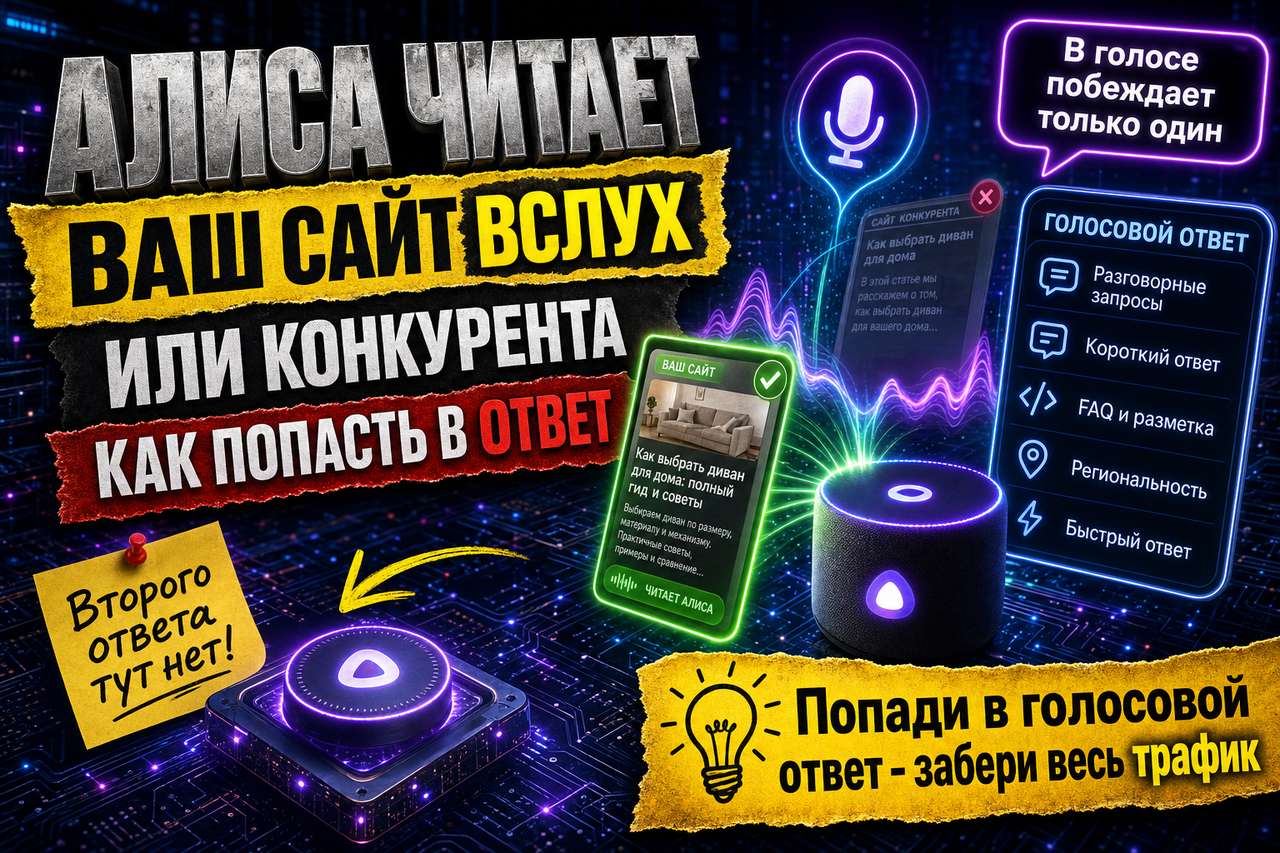«Алиса читает вслух ваш сайт или сайт конкурента: как попасть в голосовой ответ»