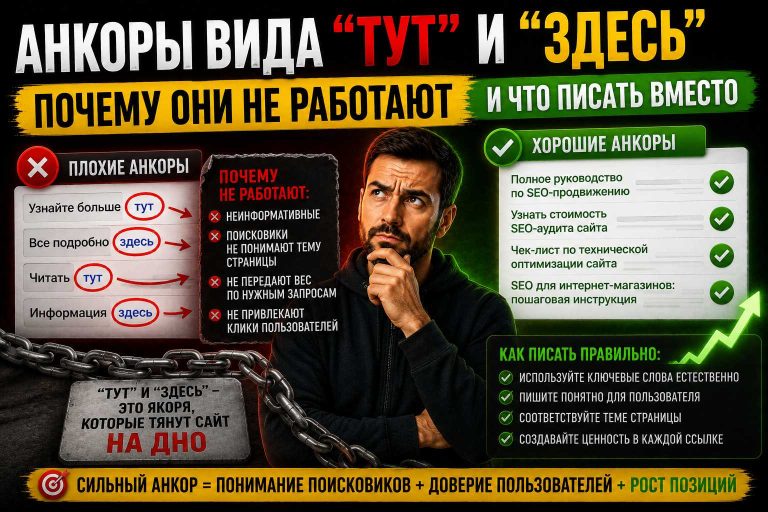 Анкоры «тут» и «здесь»: почему не работают и чем заменить
