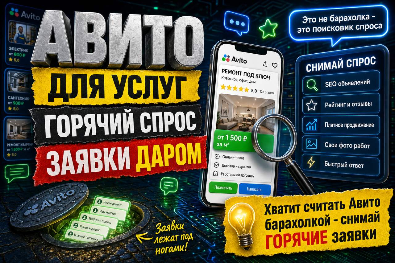Авито для услуг: недооценённый канал с готовым горячим спросом