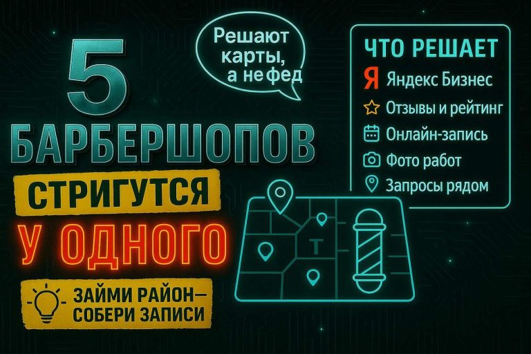Пять барбершопов в одном ТЦ, а стригутся все у одного: решают Карты, а не фейд