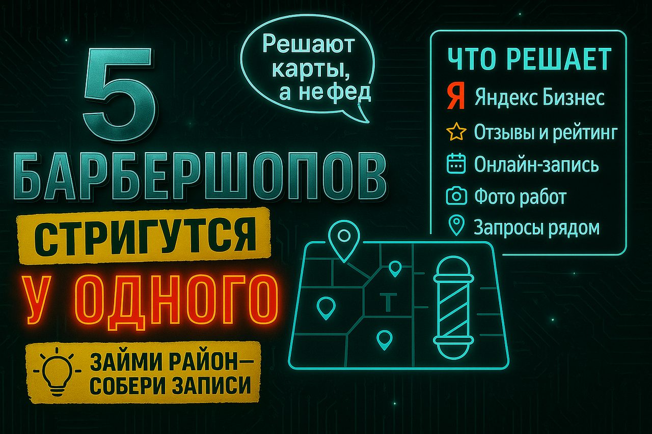 Пять барбершопов в одном ТЦ, а стригутся все у одного: решают Карты, а не фейд