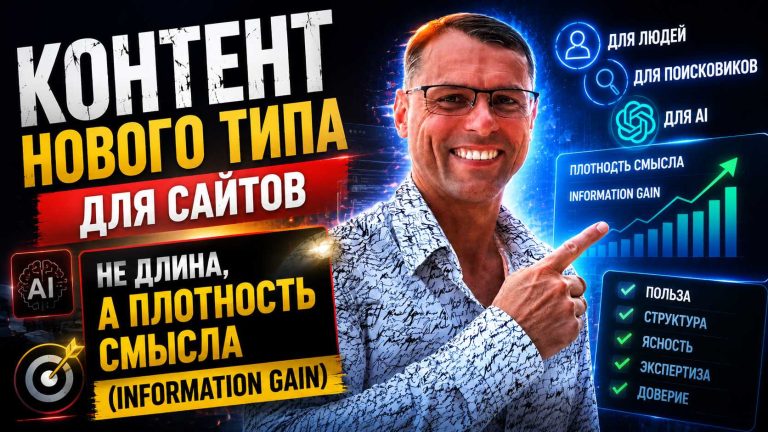 Контент нового типа для сайтов. Не длина, а плотность смысла (Information Gain)