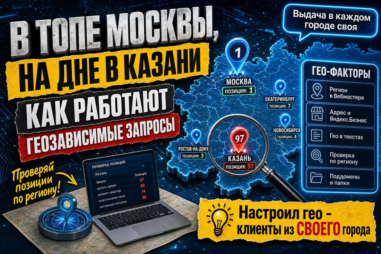 Один сайт в топе Москвы и на дне в Казани: как работают геозависимые запросы