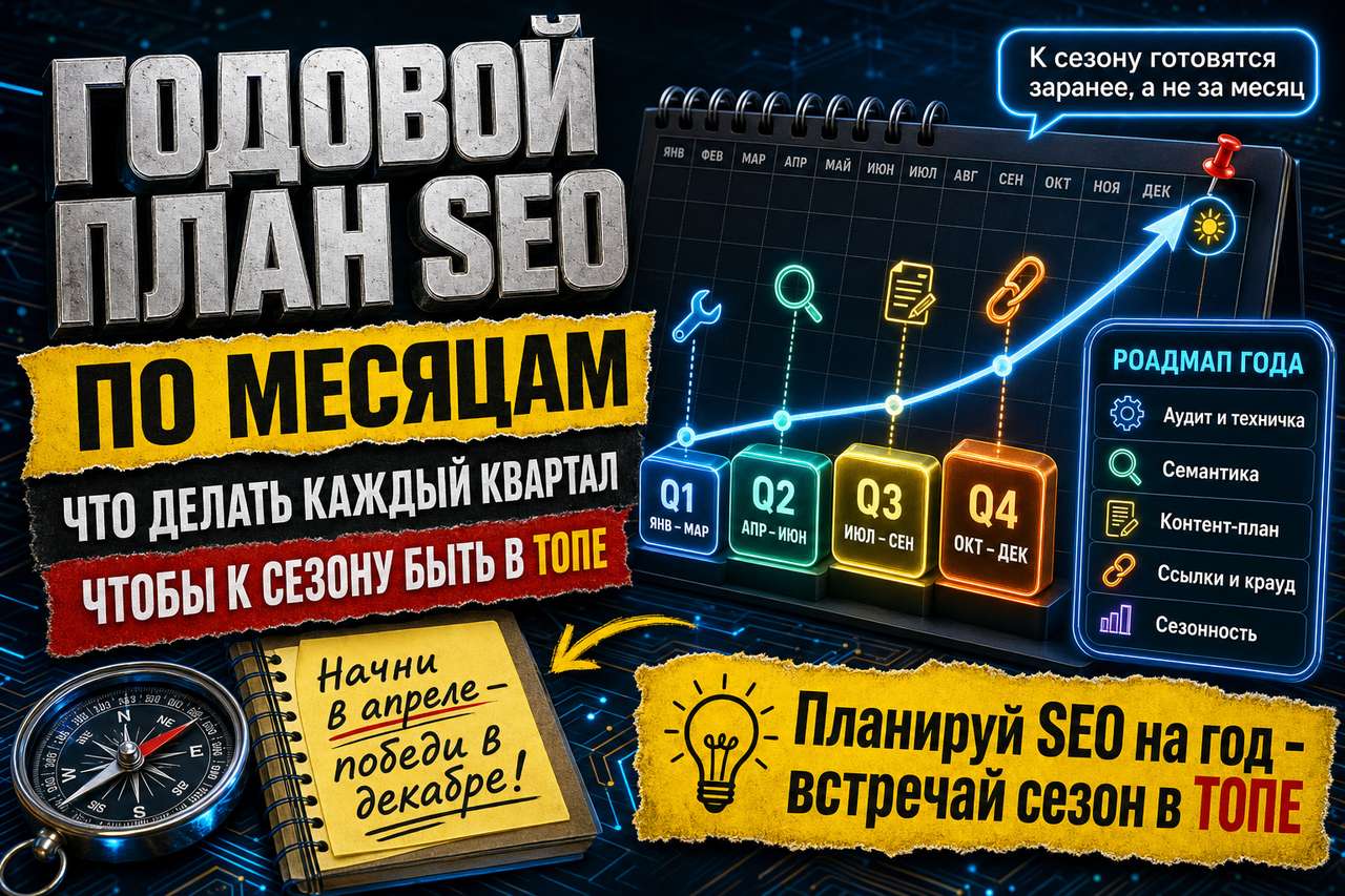 Годовой план SEO по месяцам: что делать, чтобы к сезону быть в топе