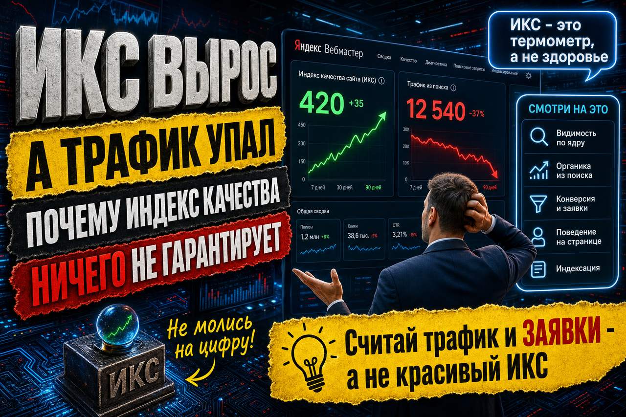 ИКС вырос, а трафик упал: почему индекс качества ничего вам не гарантирует