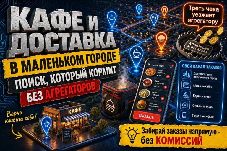 Кафе и доставка в маленьком городе: поиск, который кормит без агрегаторов