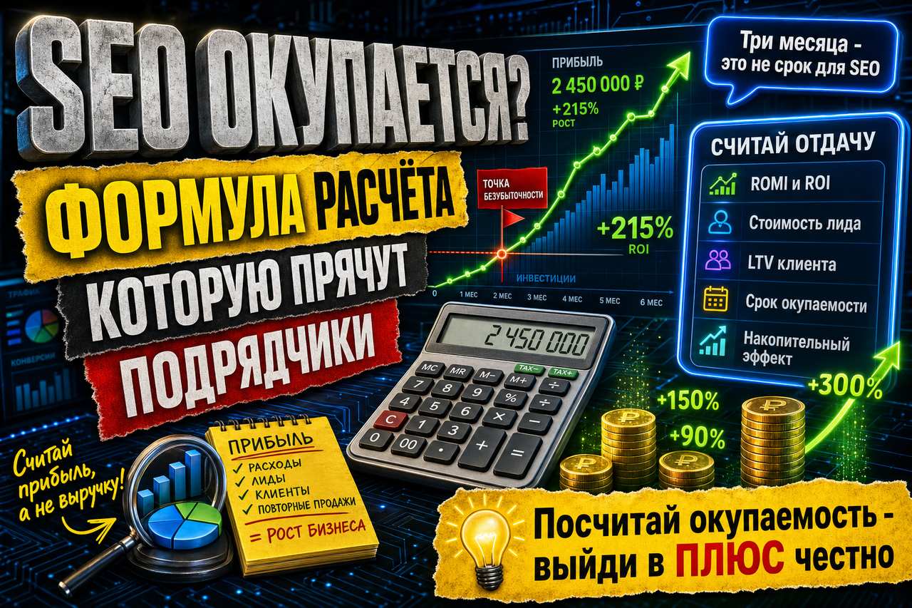 «Как посчитать, окупается ли SEO: формула, которую подрядчики вам не покажут»