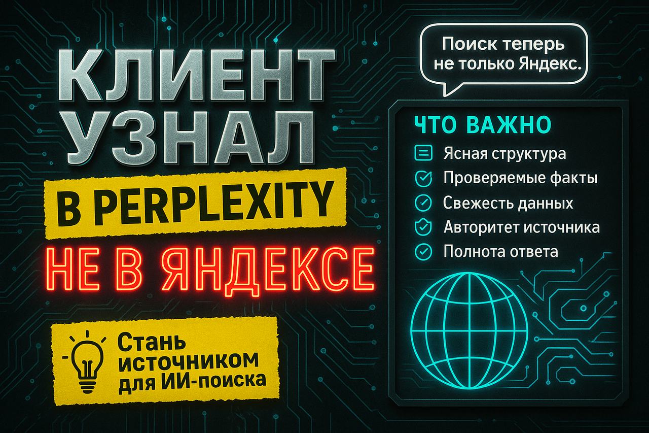 Клиент спросил Perplexity, а не Яндекс: как попасть в ответы ИИ-поиска и стоит ли туда рваться
