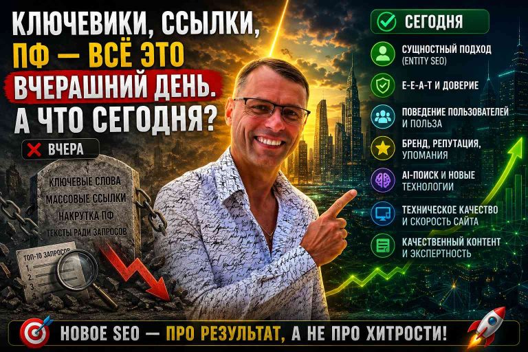 Ключевики, ссылки, ПФ — всё это вчерашний день. А что сегодня?