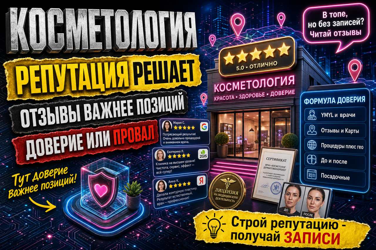 Косметология: репутация в выдаче здесь важнее, чем в любой другой нише