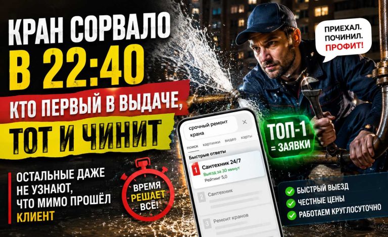 Кран сорвало в 22:40: кто первый в выдаче, тот и чинит — остальные даже не узнают, что мимо прошёл клиент