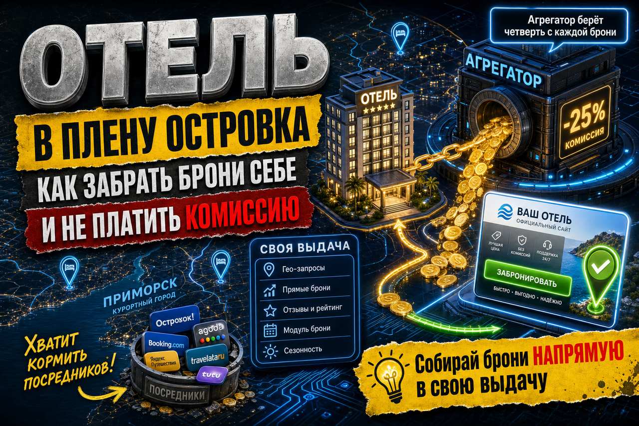 Отель и гостиница: как выйти из-под Островка и Booking в свою выдачу