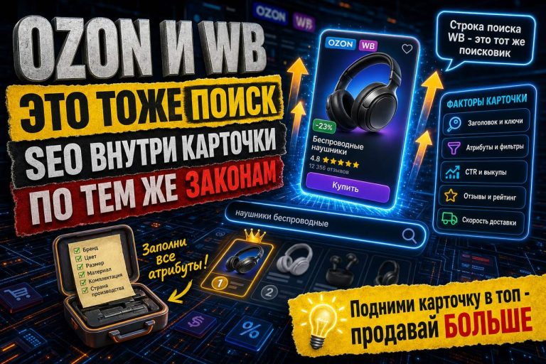 Ozon и Wildberries — это тоже поиск: SEO внутри маркетплейса по тем же законам