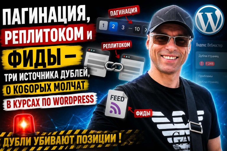 Пагинация, реплитоком и фиды — три источника дублей, о которых молчат в курсах по WordPress