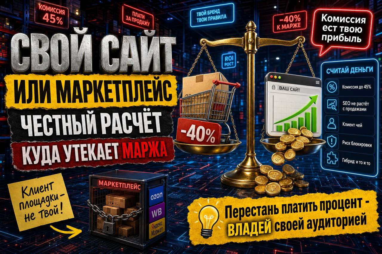 Продвигать свой сайт или уйти на маркетплейс: честный расчёт для малого бизнеса
