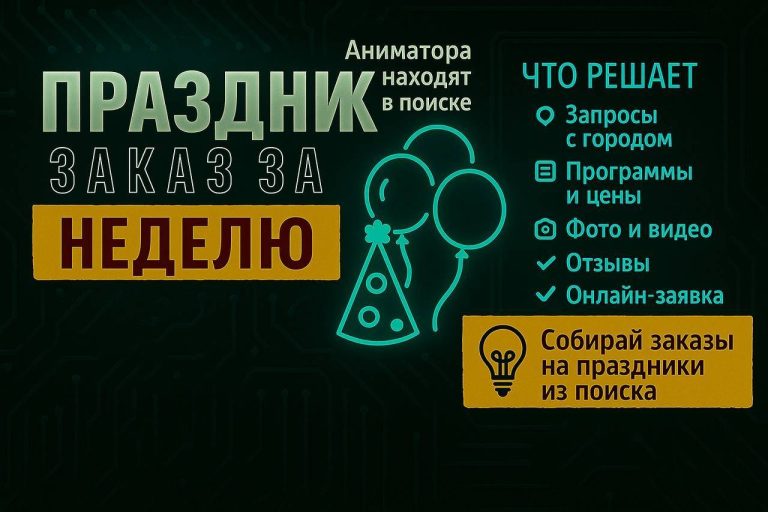 Детский праздник заказывают за неделю: аниматора находят в поиске, а не по визитке