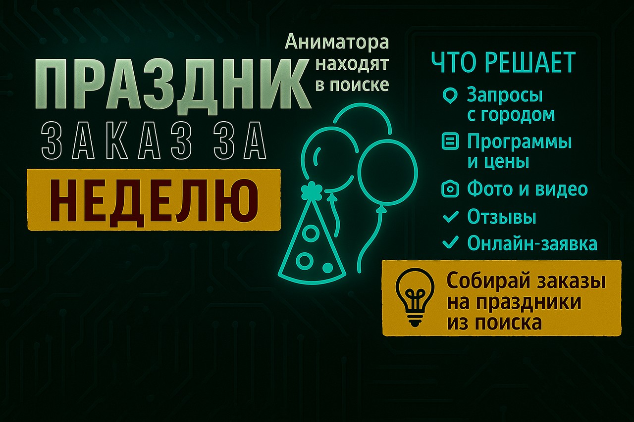 Детский праздник заказывают за неделю: аниматора находят в поиске, а не по визитке