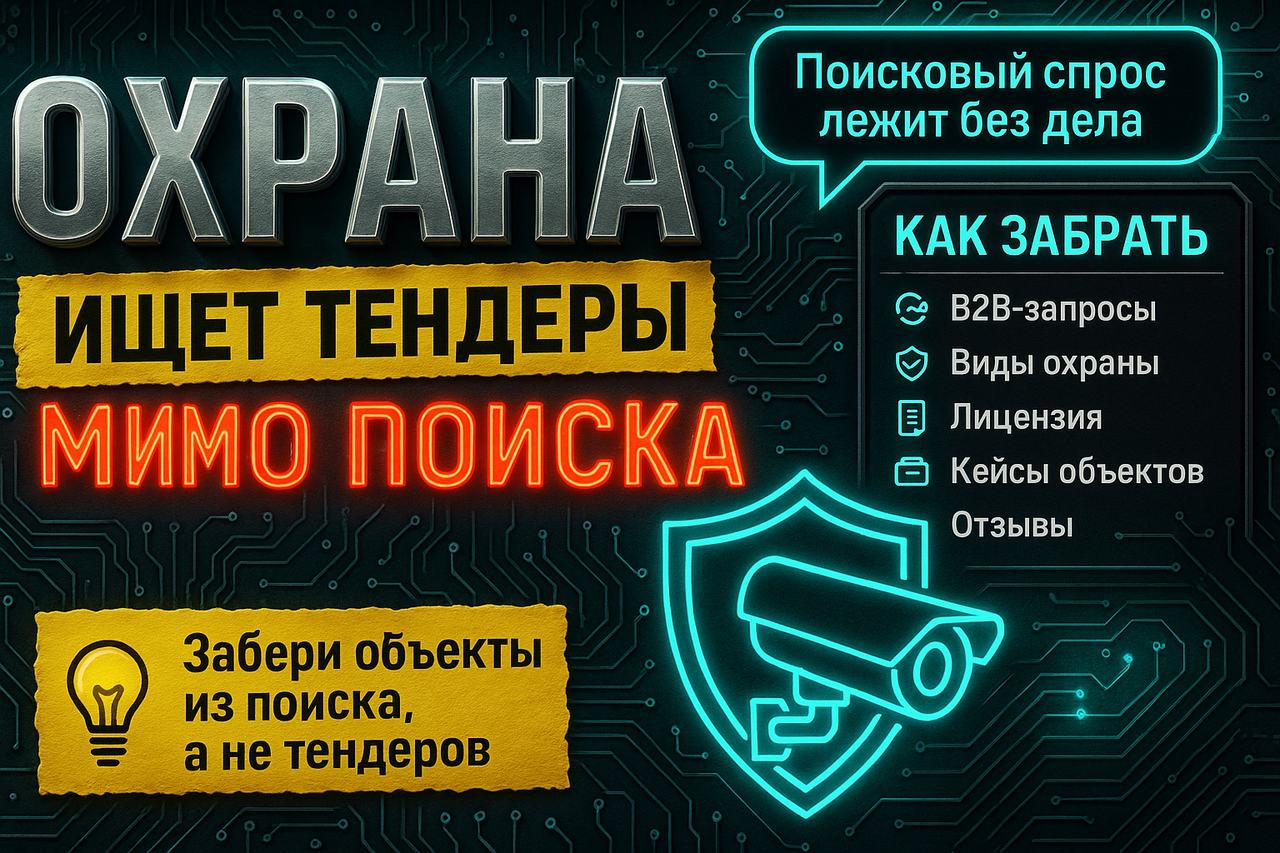 Охранная фирма ищет объекты через тендеры, а рядом лежит поисковый спрос