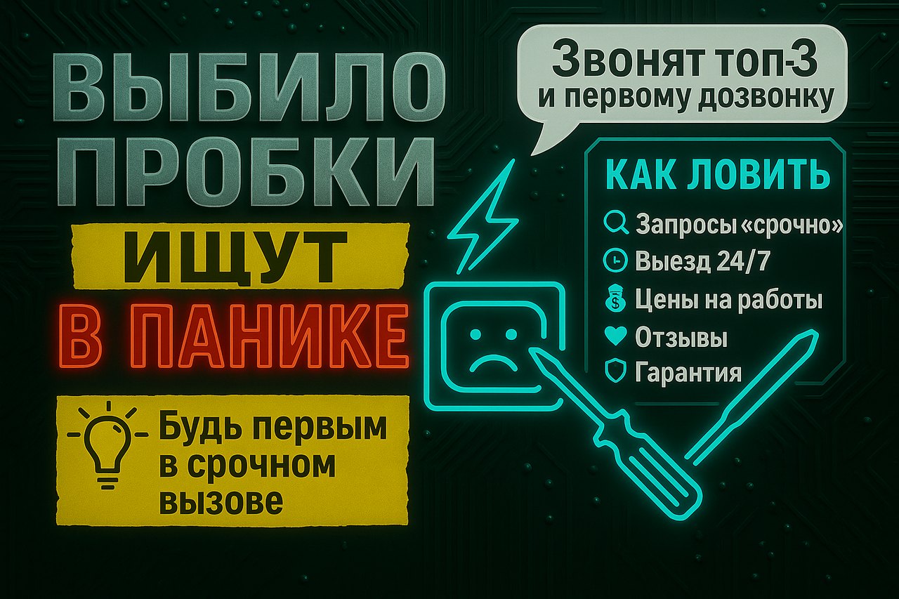 Выбило пробки в выходной: электрика ищут в панике и звонят топ-3