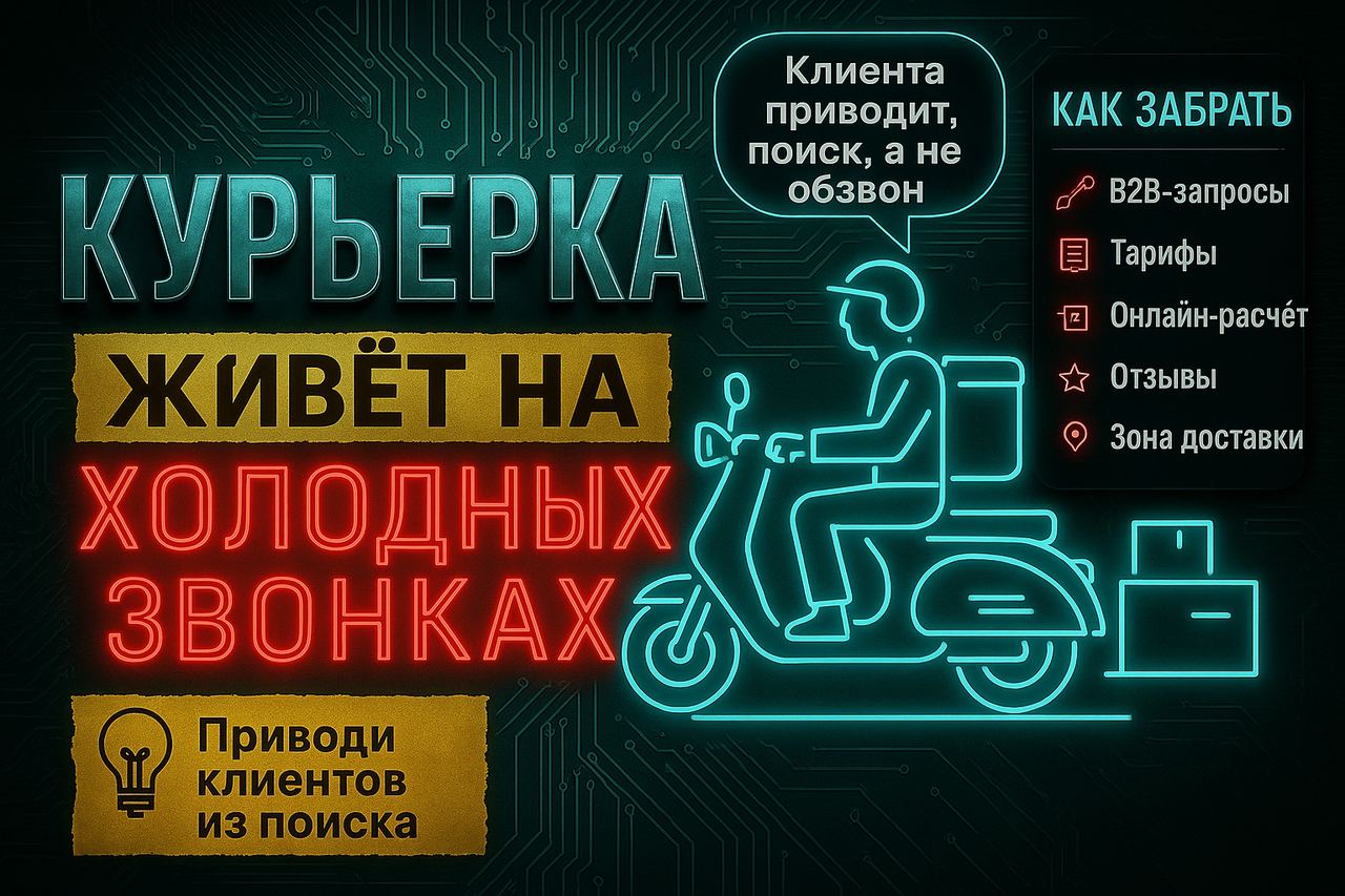 Курьерская доставка для бизнеса: клиента приводит поиск, а не холодные звонки
