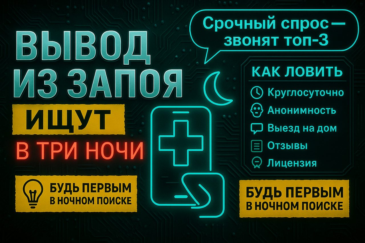 «Вывод из запоя» вбивают в три часа ночи. Кого нашли — тому и звонят