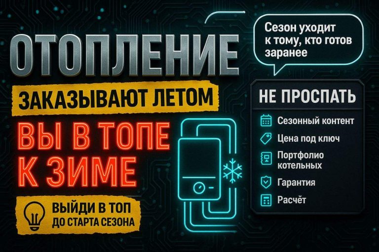 Отопление под ключ заказывают в августе, а вы в топе — к зиме. Как успеть в сезон