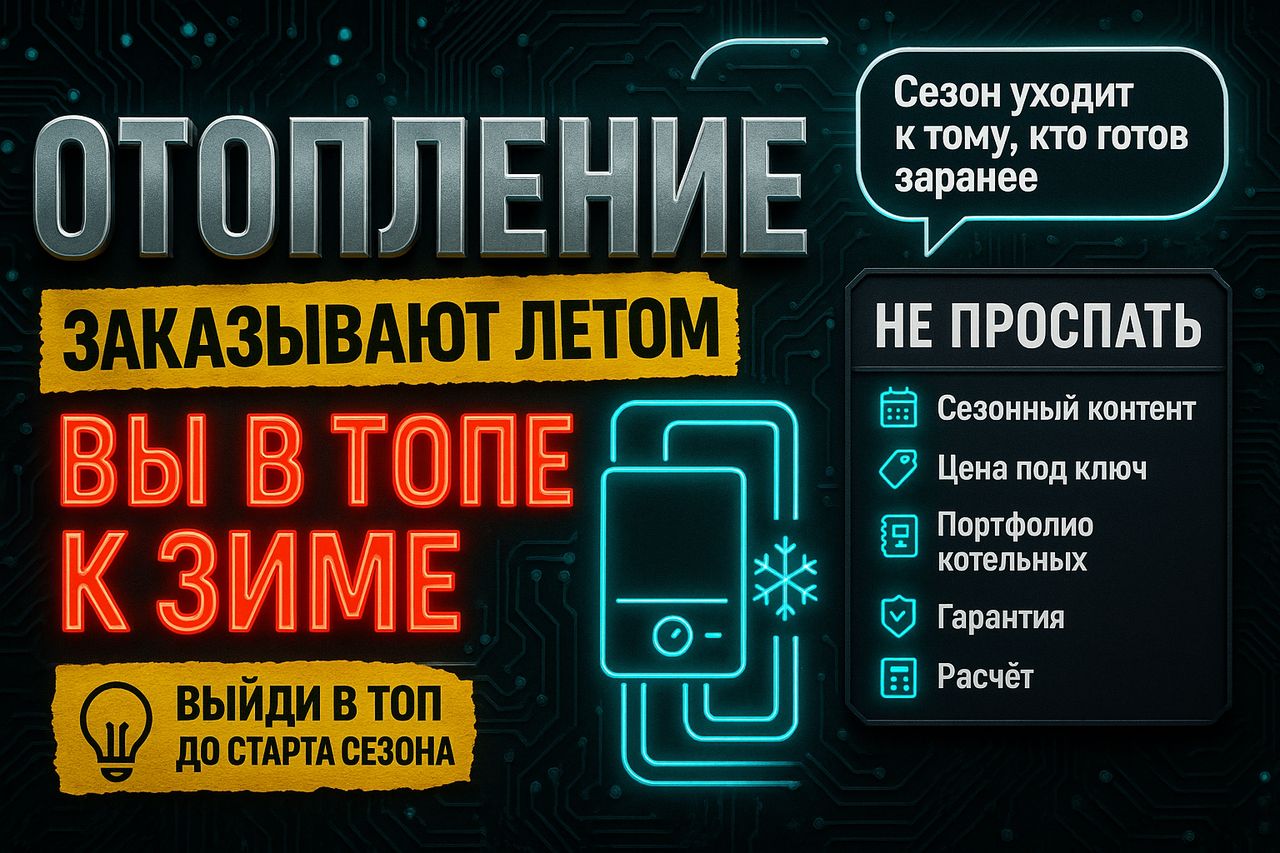Отопление под ключ заказывают в августе, а вы в топе — к зиме. Как успеть в сезон