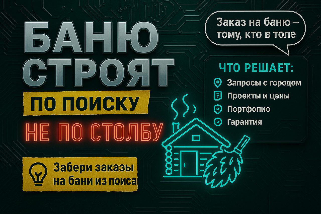 Баню строят по поиску, а не по объявлению на столбе: как забрать этот спрос
