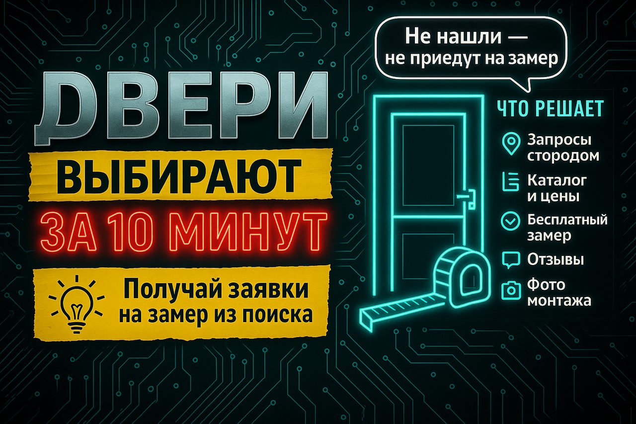 Двери выбирают за 10 минут в поиске: кого не нашли — к тому не приедут на замер