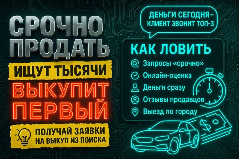 «Срочно продать машину» вбивают тысячи, а выкупает тот, кого нашли за минуту
