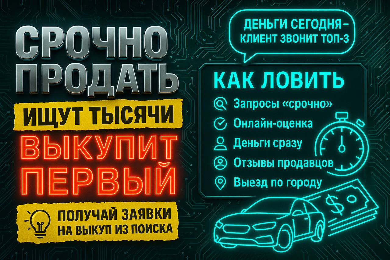 «Срочно продать машину» вбивают тысячи, а выкупает тот, кого нашли за минуту