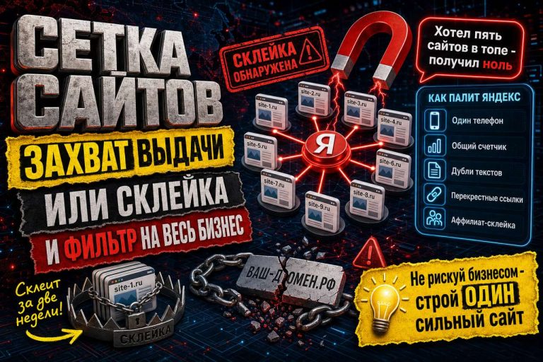 Сателлиты и сетка сайтов: рабочая схема 2026 или прямая дорога под фильтр