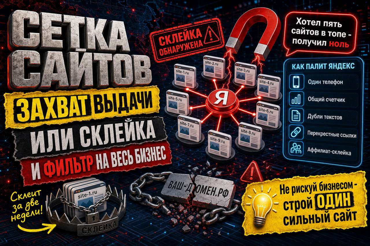 Сателлиты и сетка сайтов: рабочая схема 2026 или прямая дорога под фильтр