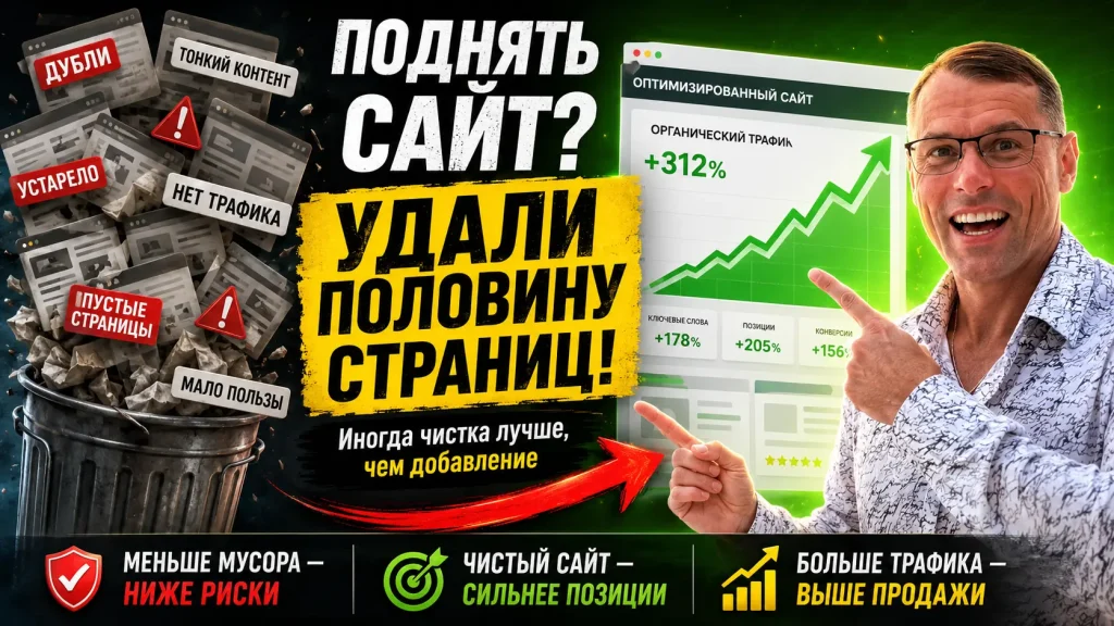 Иногда лучший способ поднять сайт — удалить половину страниц
