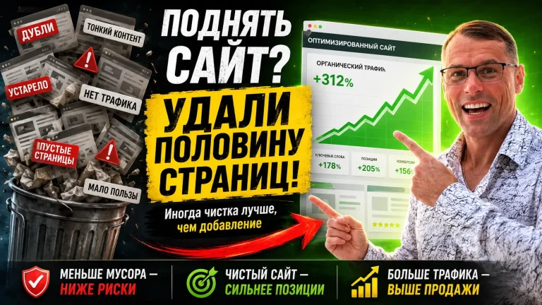 Иногда лучший способ поднять сайт — удалить половину страниц
