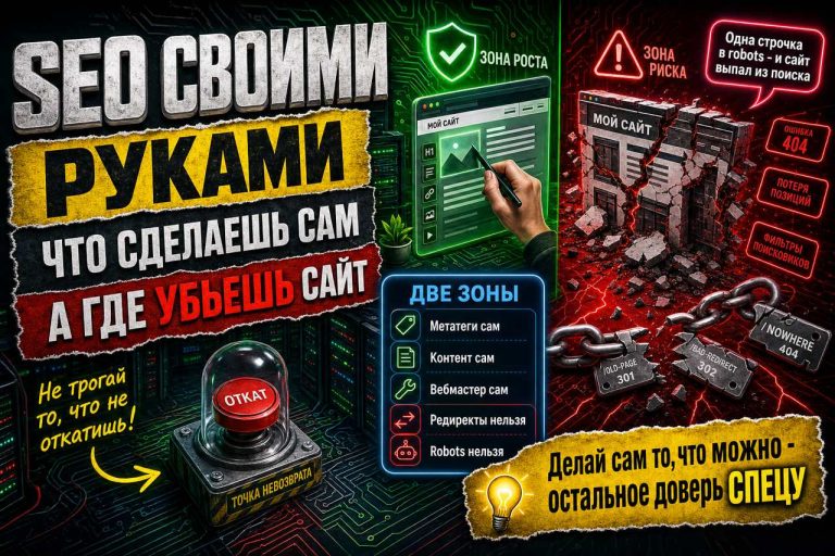 SEO своими руками: что сделаете сами, а где угробите сайт навсегда